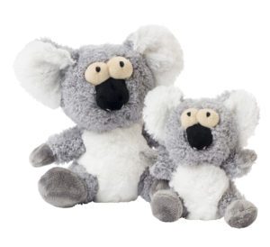 This Kana koala dog toy by FuzzYard has irresistible features such as floppy limbs, a squeaker and textured plush material for interactive play.