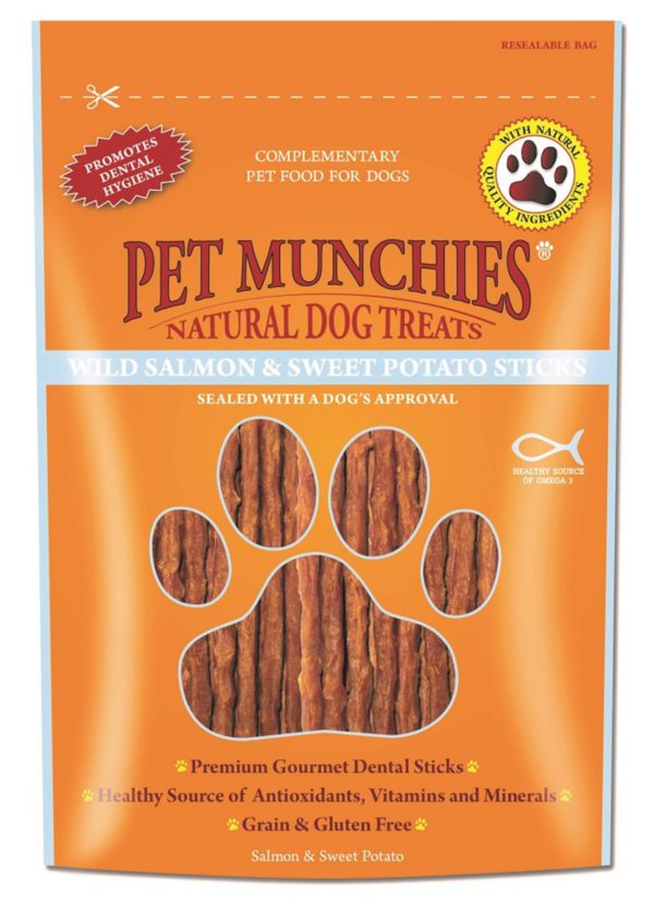 Pet Munchies Wild Salmon & Sweet Potato Dental Stick