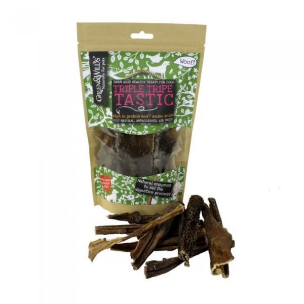 green wilds triple tripe tastic chews 100g dog treats green wilds love my hound