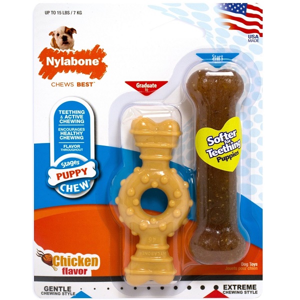 Nylabone Puppy Twin Pack Ring Bone Petit