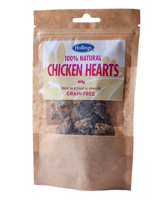 hollings natural chicken hearts 60g 66000082 600